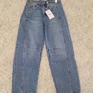 VERVET BY FLYING MONKEY Blue Straight Leg Jeans
